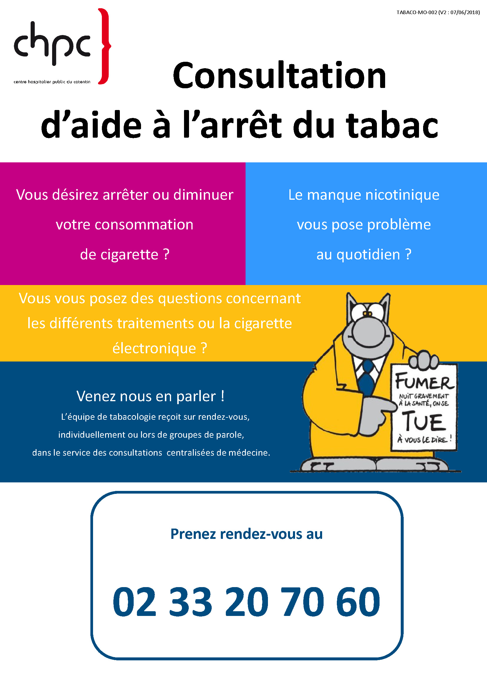 Affiche Tabacologie
